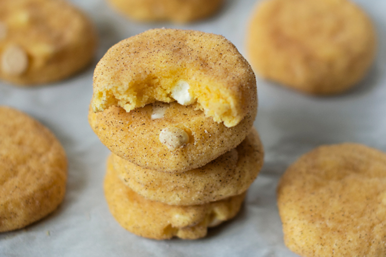 White Chocolate Snickerdoodle Cookies
