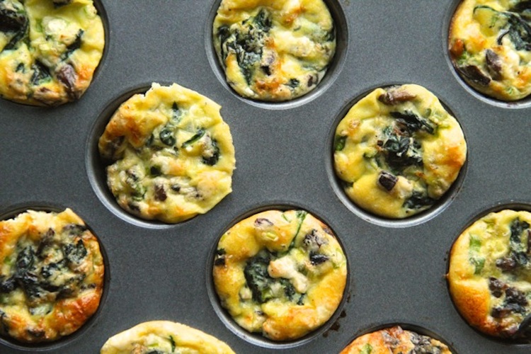Spinach and Feta Mini Frittatas {Vegetarian Appetizer}