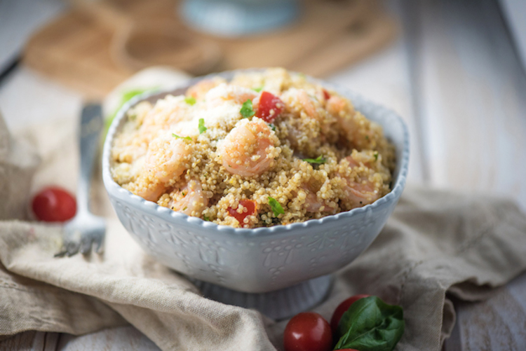 Garlic Parmesan Shrimp Quinoa
