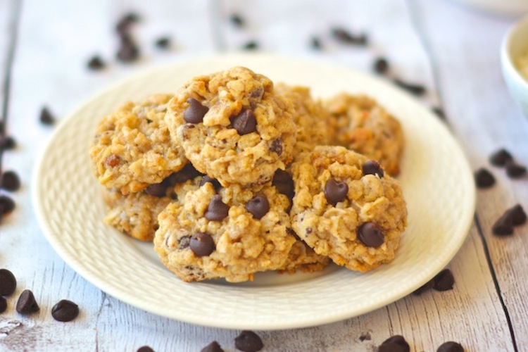 Chunky Dark Chocolate Coconut Oat Cookies