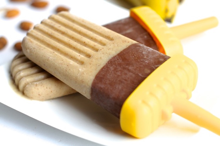Creamy Cocoa Banana Nut Popsicles