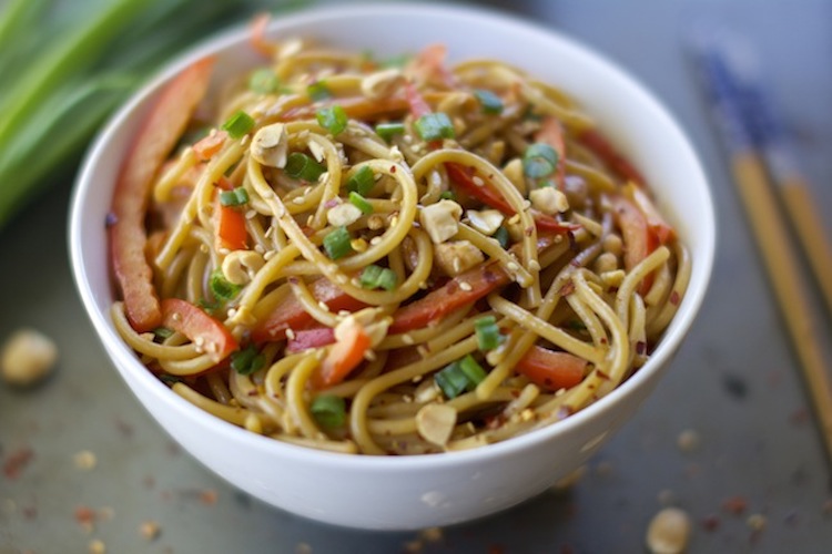 Spicy Asian Noodles with Peanut Sauce