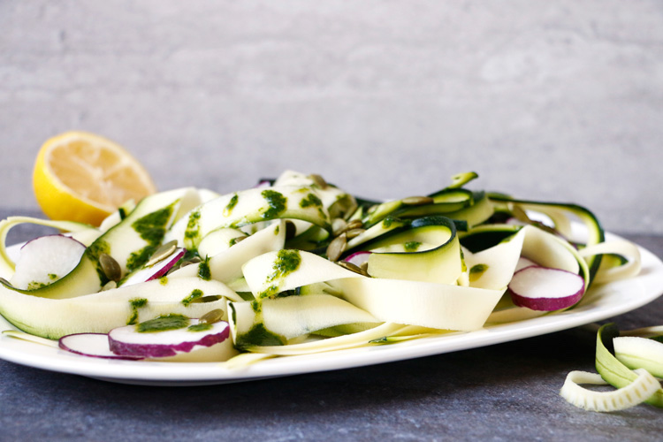 Shaved Zucchini Salad with Cilantro Dressing